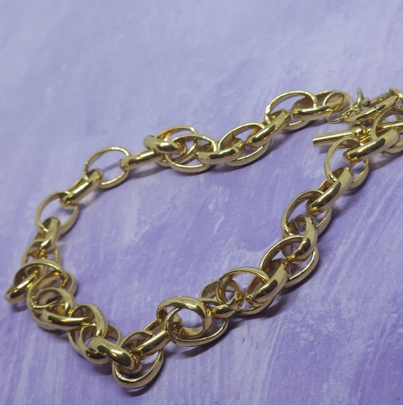 Anne Klein Classic Gold Tone Link Chain Necklace - Picture 7 of 9